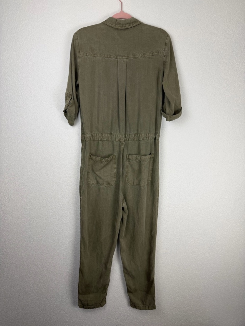 Sundance Wayside Tencel Utility Jumpsuit Green Small - Picture 6 of 14